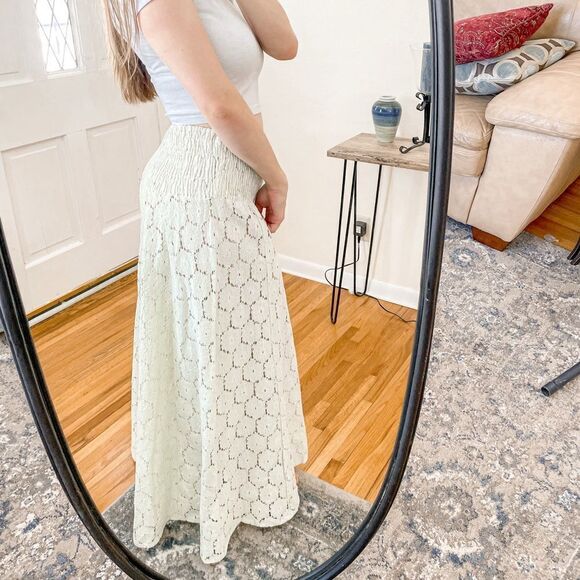 Antica Sartoria Crochet Lace Wide Leg Pants M - Picture 3 of 8